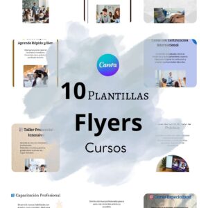 10 plantillas Flyers cursos profesional Canva