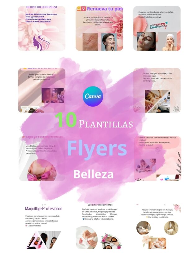 10 plantillas Flyers profesionales belleza